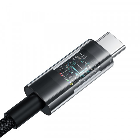 Kabel Baseus Gem Typ C-Typc C 100W 2m (czarny) - Galeria zdjęcie 4