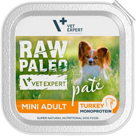 VET EXPERT Raw Paleo Pate Mini Adult Indyk - mokra karma dla psa - 150g - Galeria zdjęcie 1