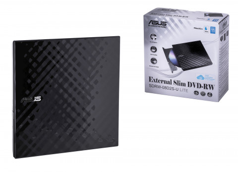 DVD-REC ASUS SDRW-08D2S-U LITE USB SLIM CZARNY BOX - Galeria zdjęcie 1