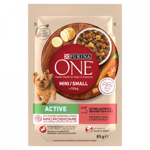 PURINA One Mini/Small Active Wołowina - mokra karma dla psa - 85g - Galeria zdjęcie 1