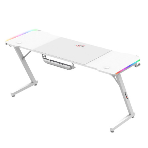 Biurko gamingowe Huzaro Hero 4.8 White RGB - Galeria zdjęcie 2