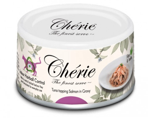 CHERIE Indoor Hairball Control Mix Smaków z Tuńczykiem w sosie - mokra karma dla kota - 24x80g - Galeria zdjęcie 6