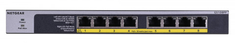 Switch Netgear GS108PP-100EUS 8p PoE 123W (PoE+: 8p) Unmanaged Gigabit - Galeria zdjęcie 4