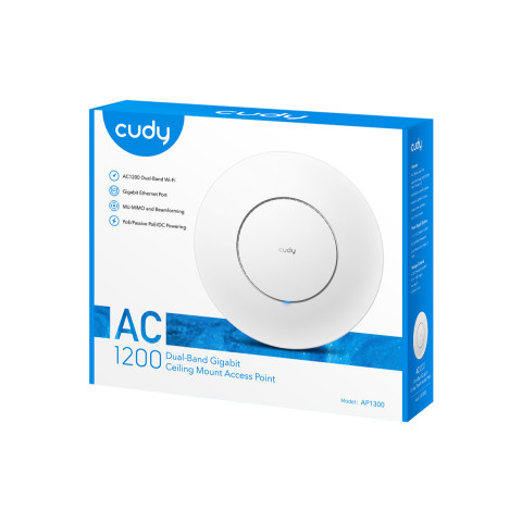 Access Point CUDY AP1300 AC1200 Dual Band Wi-Fi 1xGigabit Mesh - Galeria zdjęcie 5
