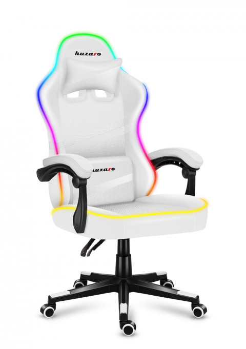 Fotel gamingowy Huzaro Force 4.4 RGB White - Galeria zdjęcie 4