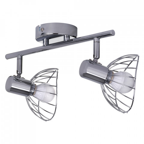 Listwa reflektorowa podwójna sufitowa ścienna chrom Activejet GIZEL kinkiet E14 do salonu - Galeria zdjęcie 1