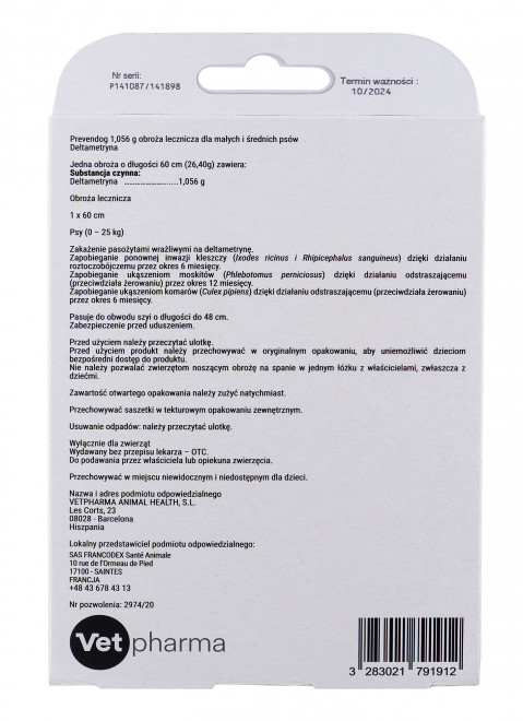 FRANCODEX PrevenDog - obroża przeciw kleszczom - 60 cm - Galeria zdjęcie 4