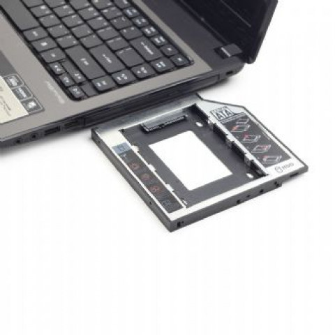 Ramka Montażowa Gembird Slim HDD/SSD 5.25->2.5 (W MIEJSCE CD/DVD W LAPTOPIE) - Galeria zdjęcie 2