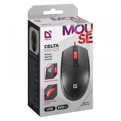 DEFENDER MYSZ DELTA MM-523 CZARNA OPTICAL - Galeria zdjęcie 5