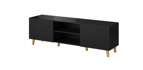 Szafka RTV PAFOS 150x40x52 czarny mat - Galeria zdjęcie 7