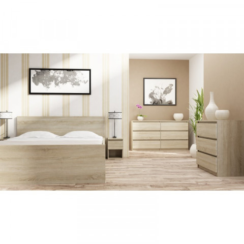 M4 MALWA KOMODA 4 SZUFLADY SONOMA - Galeria zdjęcie 4