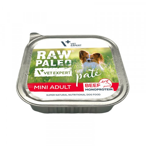 VET EXPERT Raw Paleo Pate Mini Adult Wołowina - mokra karma dla psa - 150g - Galeria zdjęcie 2