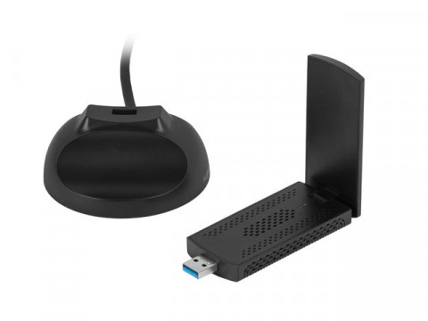 BEZPRZEWODOWA KARTA SIECIOWA WIFI LANBERG NC-3000-WI USB 3.0 AX3000 TRI-BAND 2 WEWNĘTRZNE ANTENY - Galeria zdjęcie 3
