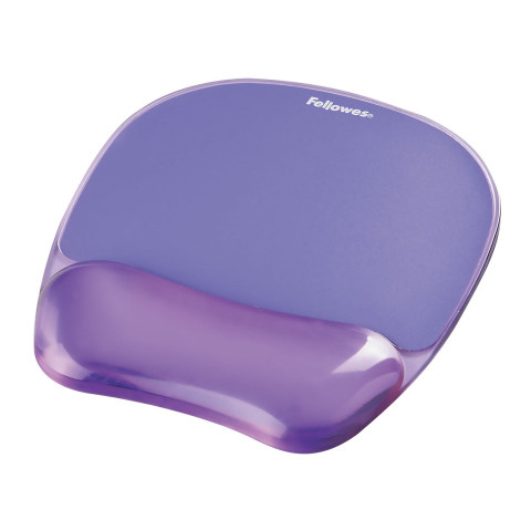 Fellowes CRYSTAL podkładka pod mysz i nadgarstek żelowa, fioletowa - Galeria zdjęcie 1