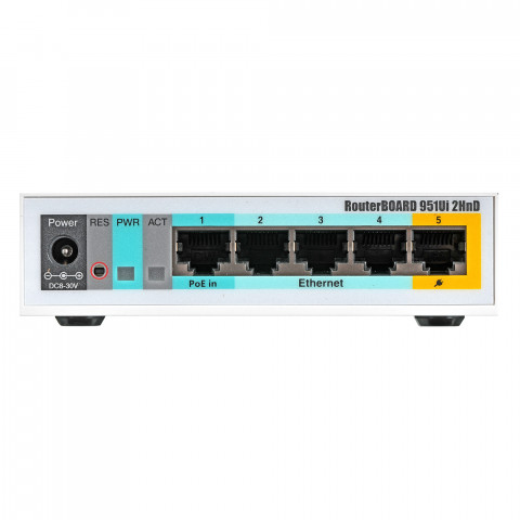 Router WiFi 4 Mikrotik RB951Ui-2HnD 2,4GHz(2x2) 5p - Galeria zdjęcie 2
