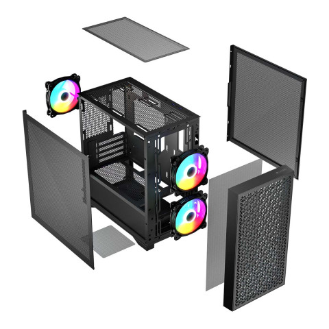LOGIC OBUDOWA DART PRO ARGB MINI USB TYPE-C CZARNA - Galeria zdjęcie 4