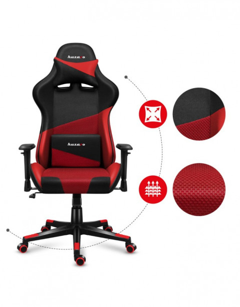 Fotel gamingowy Huzaro Force 6.2 Red Mesh - Galeria zdjęcie 14