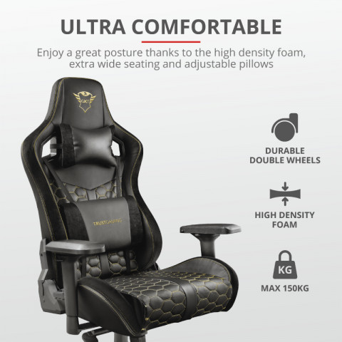 Fotel gamingowy TRUST GXT712 RESTO PRO CHAIR (23784) - Galeria zdjęcie 4