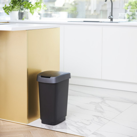 ROTHO Twist Srebrny - kosz na śmieci - 25l - Galeria zdjęcie 3