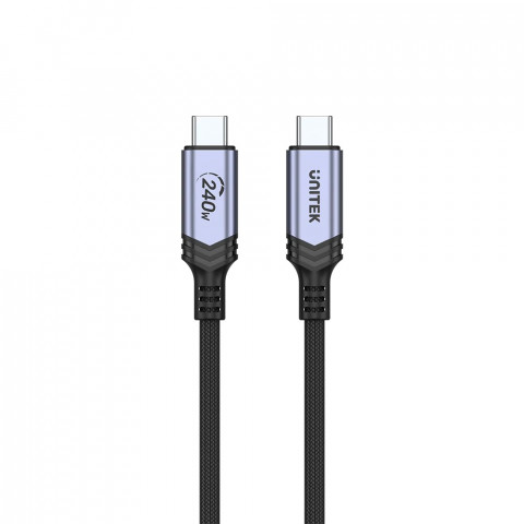 UNITEK KABEL USB-C 3.1 DO ŁADOWANIA, PD 240W, 2M - Galeria zdjęcie 1