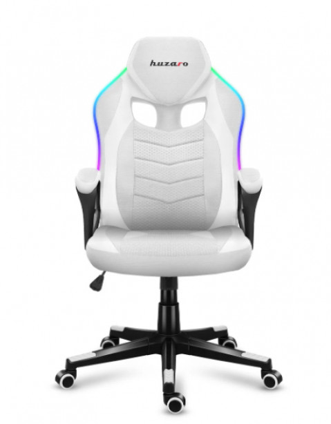 Fotel gamingowy Huzaro Force 2.5 RGB WHITE MESH - Galeria zdjęcie 2