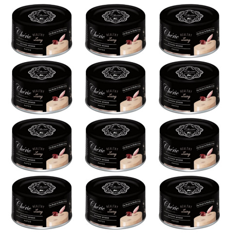 CHERIE Mus z kurczaka - mokra karma dla kota - 12x80g - Galeria zdjęcie 1