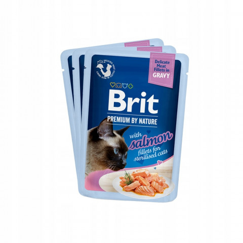 BRIT Premium by Nature Sterilised Plate saszetki w sosie mix smaków - mokra karma dla kota - 12x85g - Galeria zdjęcie 6