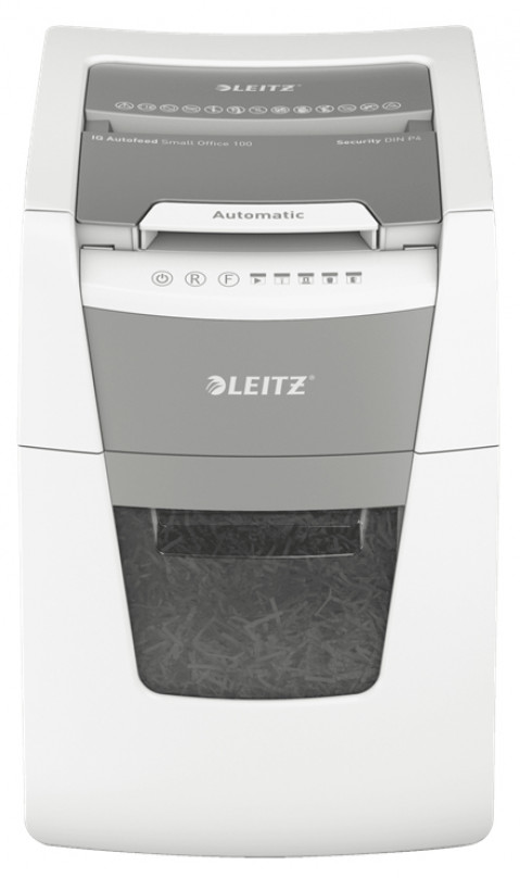 Leitz Niszczarka IQ AutoFeed 100, P4, 100 kartek, 34 l kosz - Galeria zdjęcie 2