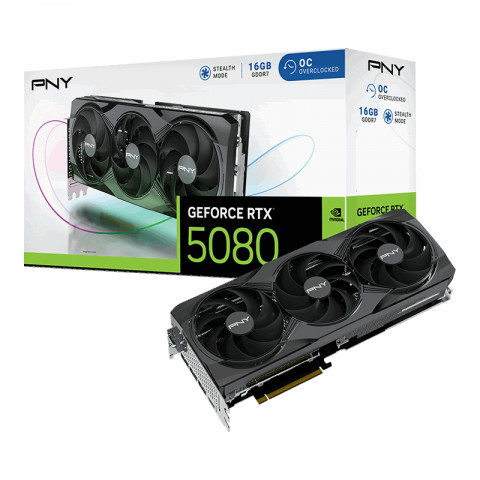 Karta graf. PNY GeForce RTX 5080 16GB OC 3-FAN - Galeria zdjęcie 9