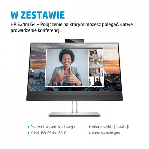 MONITOR HP LED 23,8” E24M G4 (40Z32AA) - Galeria zdjęcie 4