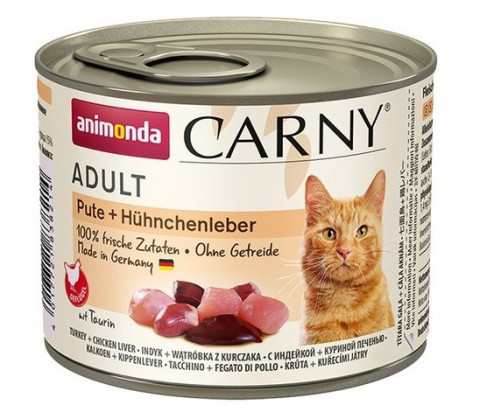 ANIMONDA Cat Carny Adult Indyk z wątróbką kurczaka - mokra karma dla kota - 200 g - Galeria zdjęcie 1