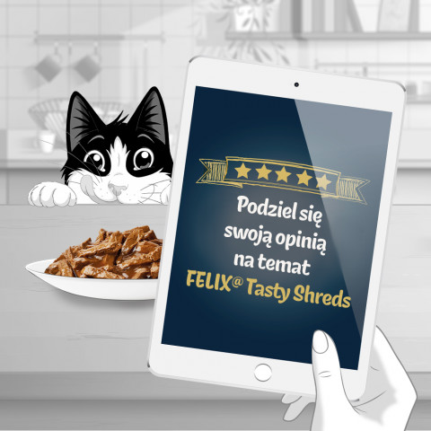 FELIX Tasty Shreds z kaczką i indykiem - mokra karma dla kota - 4x 80g - Galeria zdjęcie 2