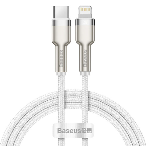 BASEUS KABEL USB-C LIGHTNING CAFULE PD 1M BIAŁY - Galeria zdjęcie 1
