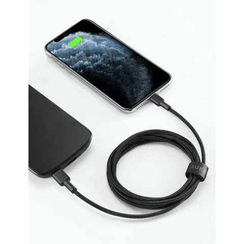 AUKEY CB-CL03 NYLONOWY KABEL USB C-LIGHTNING 2M PD - Galeria zdjęcie 4