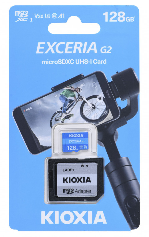 KIOXIA 128GB microSD KIOXIA Exceria (gen 2) UHS I U3 V30 with adapter - Galeria zdjęcie 1