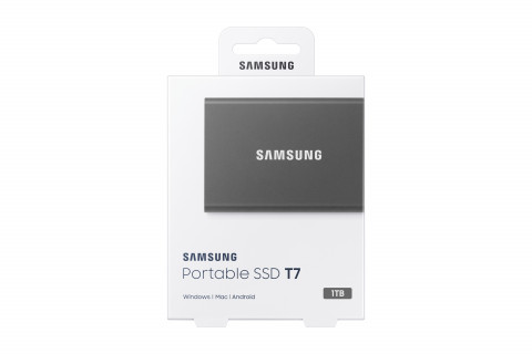 Dysk zewnętrzny SSD Samsung T7 (1TB; USB 3.2; szary; MU-PC1T0T/WW) - Galeria zdjęcie 8