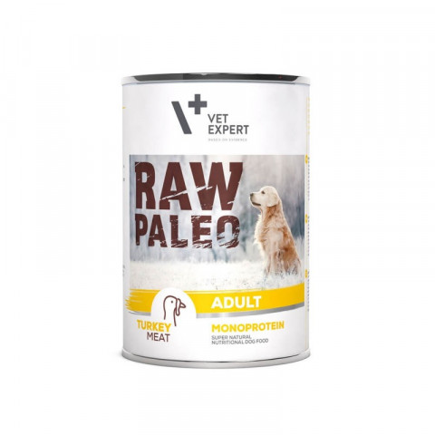 VET EXPERT Raw Paleo Adult Monoprotein Indyk - mokra karma dla psa - 400g - Galeria zdjęcie 1