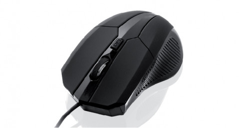 Mysz IBOX i005 LASEROWA PRZEWODOWA, USB IMLAF005 (laserowa+ 1600 DPI+ czarny) - Galeria zdjęcie 1