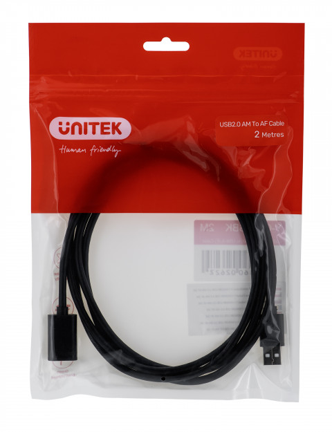 UNITEK PRZEDŁUŻACZ USB 2.0, AM-AF, 2M, Y-C450GBK - Galeria zdjęcie 2