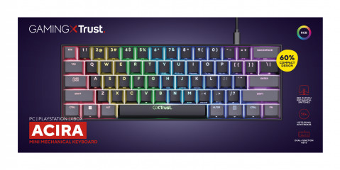Klawiatura gamingowa TRUST GXT867 Acira Black (24882) - Galeria zdjęcie 7