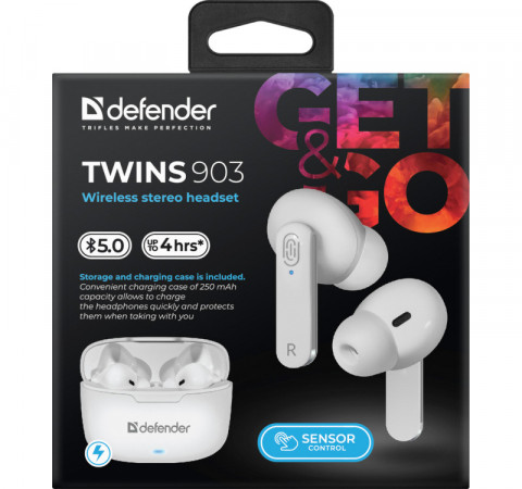 DEFENDER SŁUCHAWKI BLUETOOTH TWINS 903 63903 - Galeria zdjęcie 4