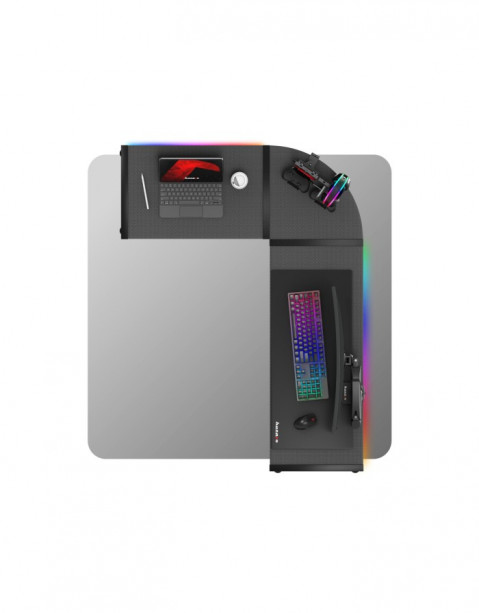 Biurko gamingowe Huzaro Hero 6.0 Black RGB - Galeria zdjęcie 15