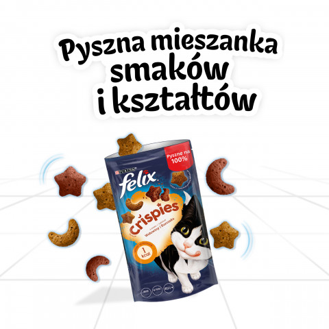 FELIX Crispies Wołowina, Kurczak - przysmak dla kota - 45 g - Galeria zdjęcie 2