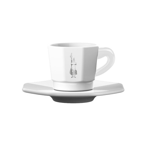 Bialetti Zestaw 4 filiżanek z podstawką - Biały (4 sztuki) - Galeria zdjęcie 1