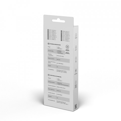 SAVIO KABEL USB - USB TYP C 2.1A, OPLOT, 2M CL-129 - Galeria zdjęcie 2