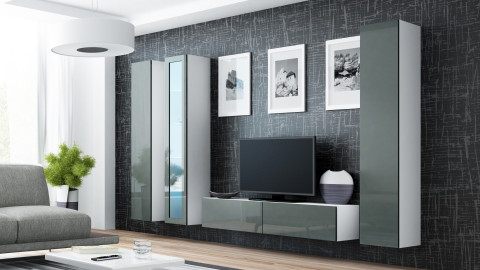 Zestaw meblowy VIGO 15 biały/szary połysk - Galeria zdjęcie 1
