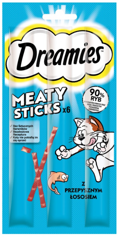 DREAMIES Meaty Sticks Łosoś - przysmak dla kota - 30 g - Galeria zdjęcie 1