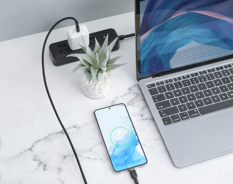 AUKEY CB-NCC1 KABEL USB-C QC PD 1M 3A 60W NYLON - Galeria zdjęcie 7