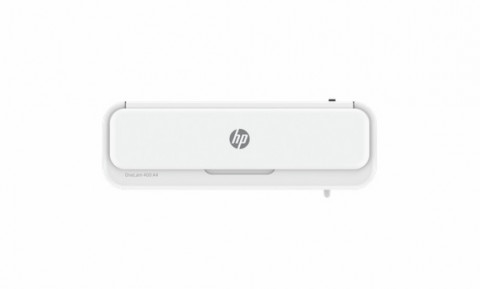 HP Laminator ONELAM 400 A3, na zimno/gorąco, zintegrowany trymer, zaokrąglacz rogów, prędkość 40cm/min + 15 folii: 3xA4, 4xA5, 4xA6, 4xB-CARD, biały - Galeria zdjęcie 2