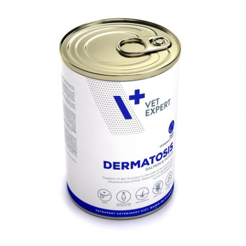 VET EXPERT Veterinary Diet Dermatosis Dog Salmon & Potato - mokra karma dla psa - 400g - Galeria zdjęcie 4